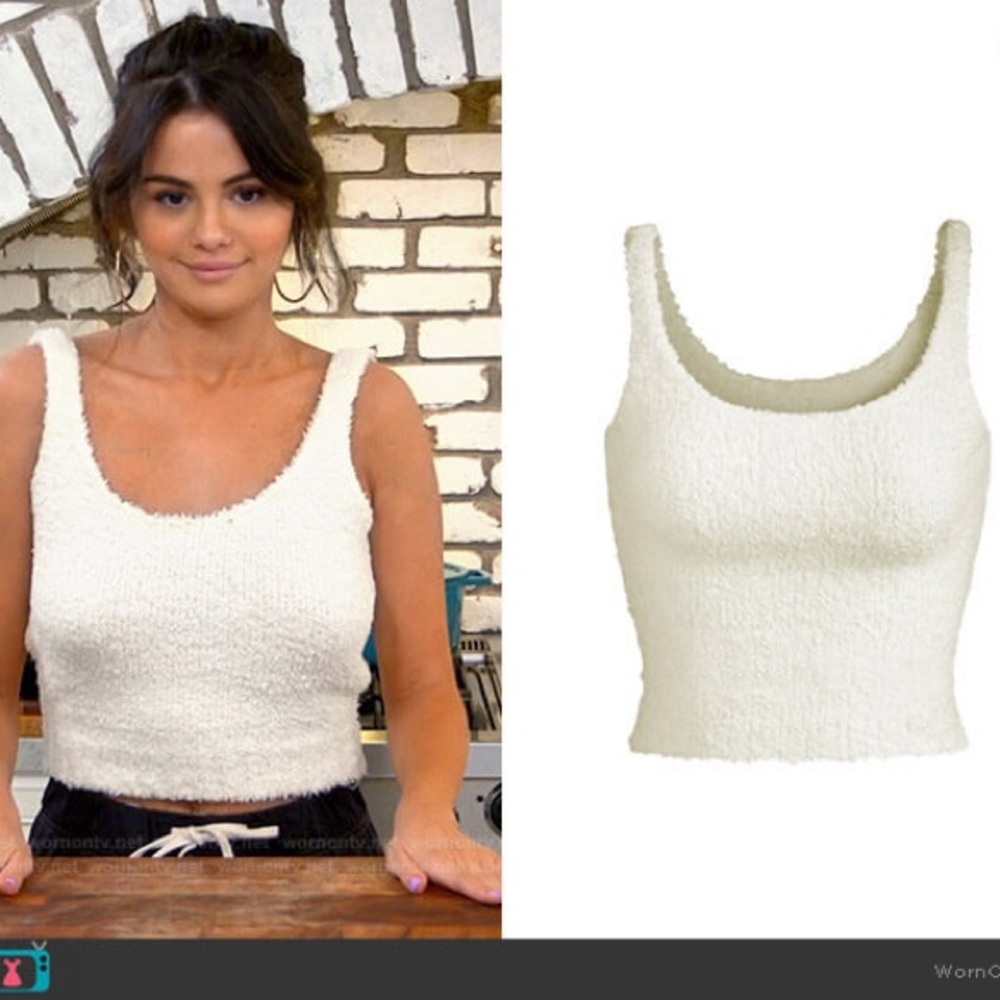 NWOT Skims fluffy knit boucle lounge tank L/XL. Seen on Selena Gomez
